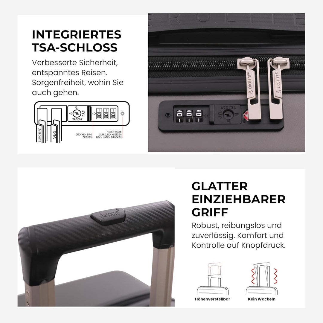 Aerolite Erweiterbar 55x40x20cm auf 55x40x23 cm Lufthansa Eurowings Condor Wizz Air Priorität und me