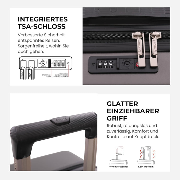 Aerolite Erweiterbar 55x40x20cm auf 55x40x23 cm Lufthansa Eurowings Condor Wizz Air Priorität und me