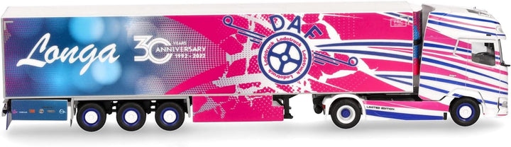 Herpa LKW Modell DAF XG+ Kühlkoffer-Sattelzug Longa (Italien/Luzzana), Miniatur im Massstab 1:87, Sa