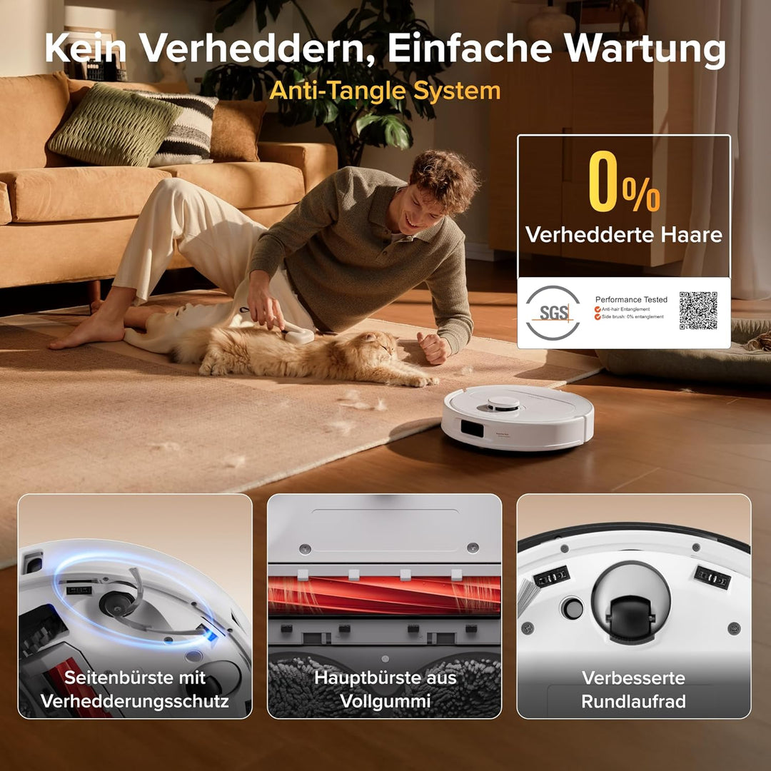 roborock Qrevo S Pro Set Saugroboter mit Wischfunktion, verbessert von QV 35A, 18.500 Pa Saugkraft,