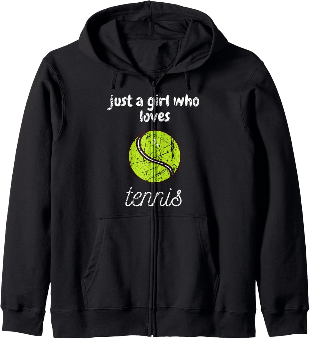Just A Girl Who Loves Tennis Love Funny Sports Kapuzenjacke