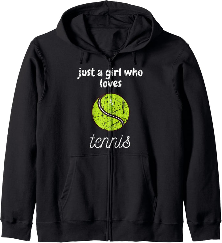 Just A Girl Who Loves Tennis Love Funny Sports Kapuzenjacke