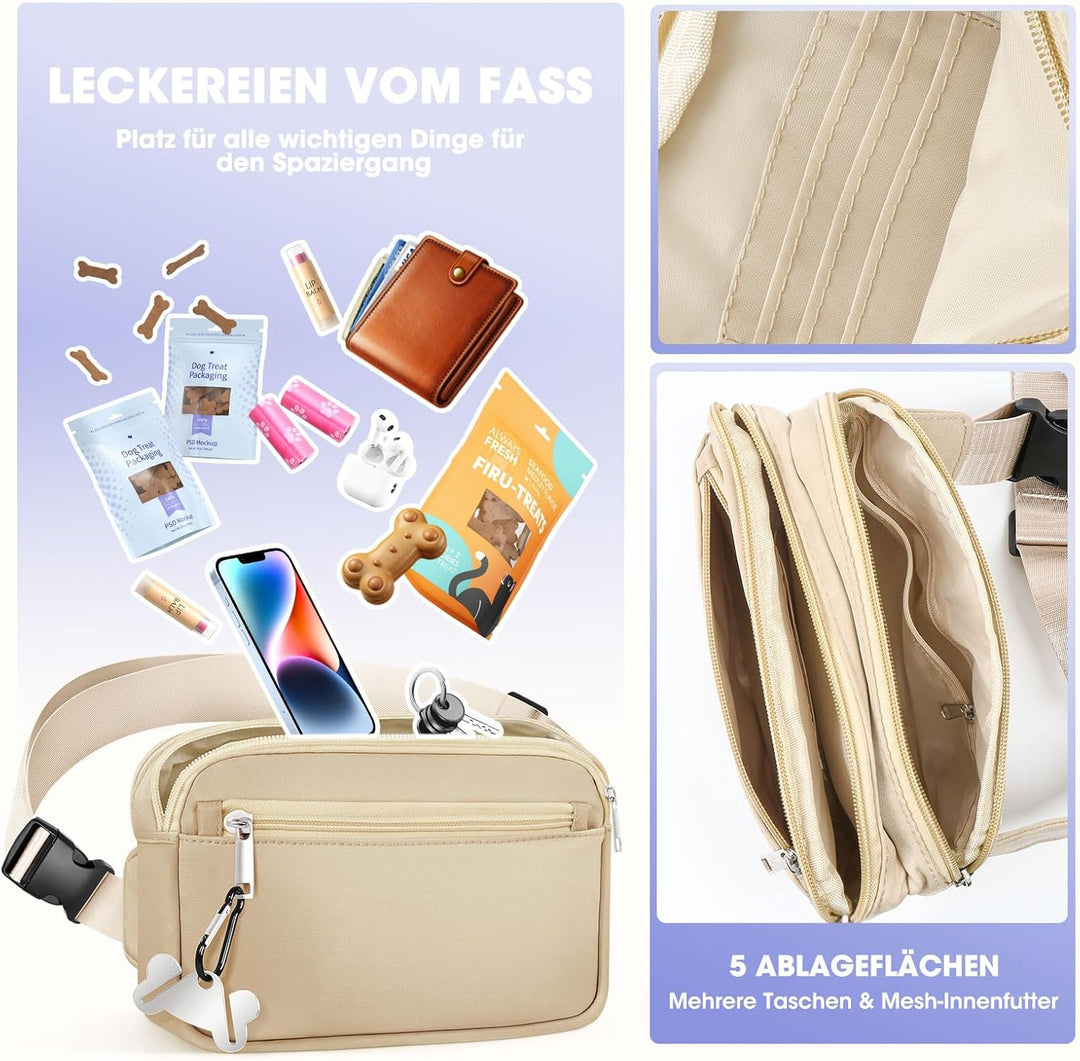 Leckerlitasche für Hunde, Praktischer Gassi Tasche Hund für Hundetraining, Multifunktionaler Leckerl