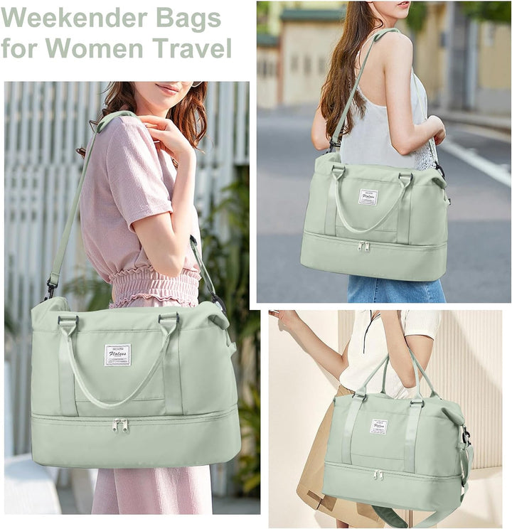 Reisetasche Damen Handgepäck Tasche Sporttasche Weekender Bag Schwimmtasche Wasserdicht Travel Bag D