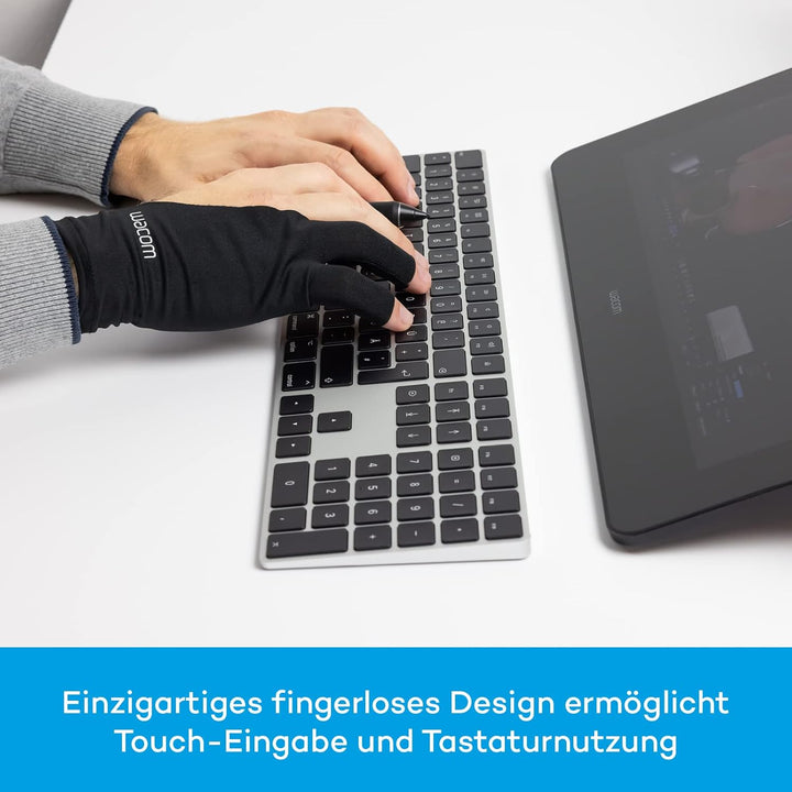 Wacom Drawing Glove – Handschuh zum Zeichnen auf dem Grafik-Display (für Rechts- und Linkshänder, Ze