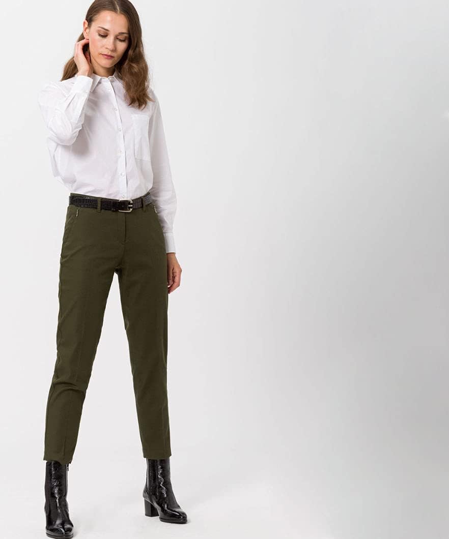 BRAX Damen Style Maron Chino Uni Hose 34W / 30L Dark Olive, 34W / 30L Dark Olive