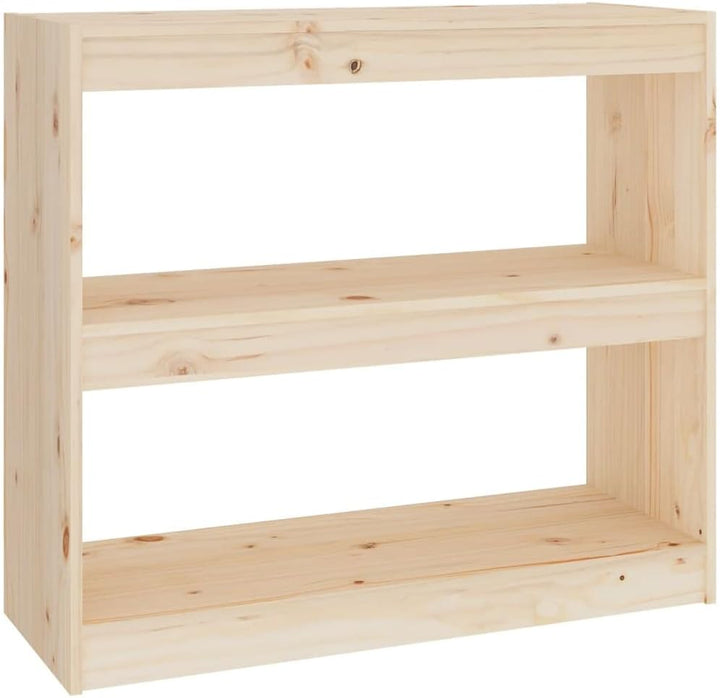 Bücherregal Raumteiler 80x30x71,5 cm 2 Fächer Holzregal Standregal Bookshelf Aufbewahrungsregal Akte