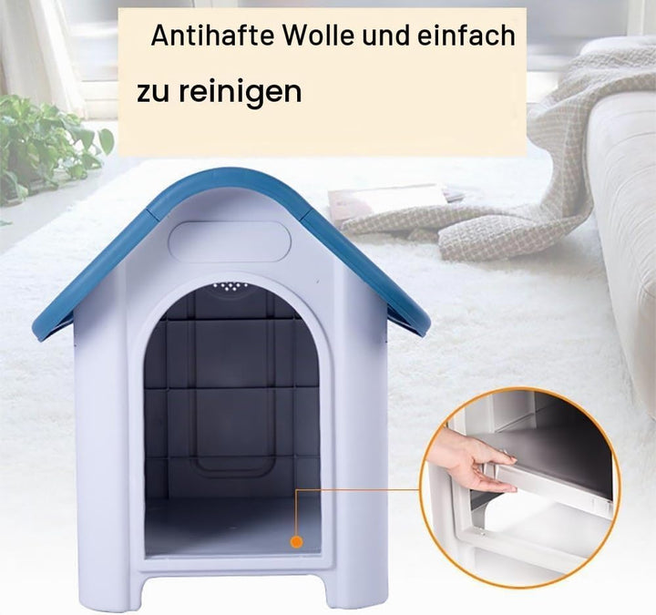 Lanco - Zwinger für kleine Hunde mit verstellbarem Schiebedach. Innen- und Aussenbereich mit Belüftu