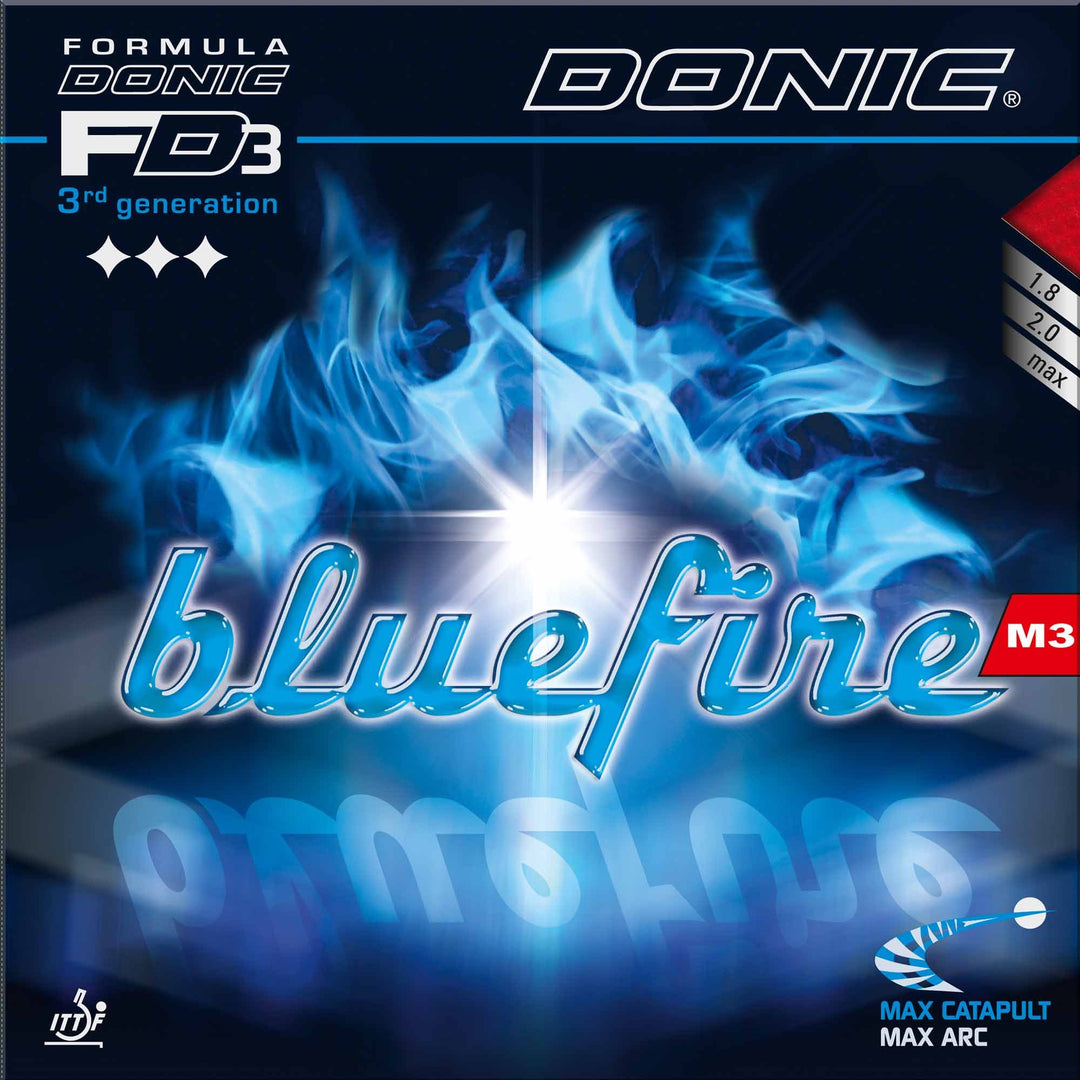 Donic Belag Bluefire M3 Schwarz 2,3 mm, schwarz, Schwarz 2,3 mm, schwarz