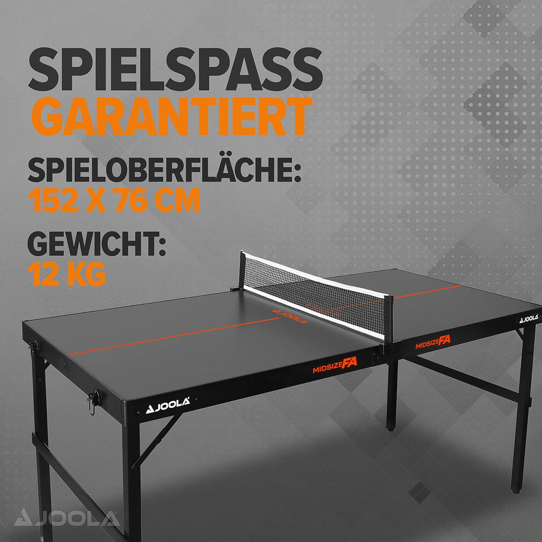JOOLA Midsize Tischtennisplatte, Freizeittisch, Tischtennistisch im modernen Design inklusive Tischt