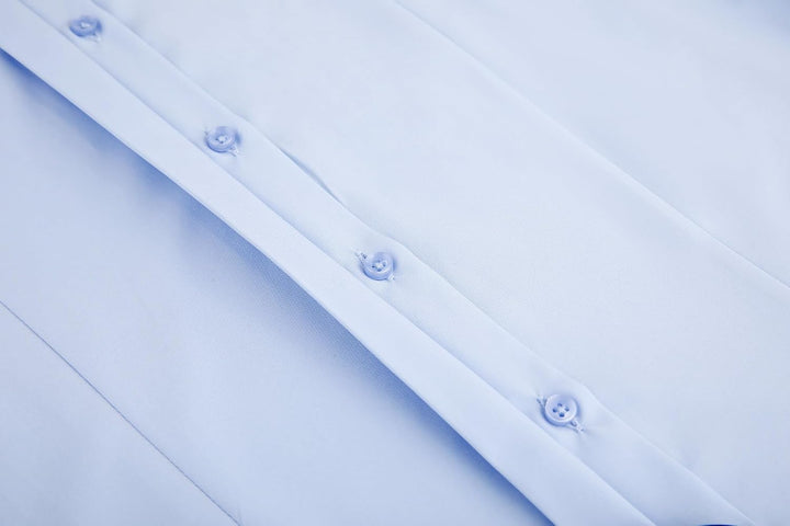 Alex Vando Damen-Hemden Normale Passform Langärmelig Stretch-Arbeitshemd L Hidden Placket-blue, L Hi