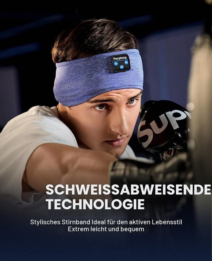 Schlafkopfhörer mit Bluetooth, Schlafhelm, Musik, Sport, Kopfband, Bluetooth, ultraweich, für Seiten