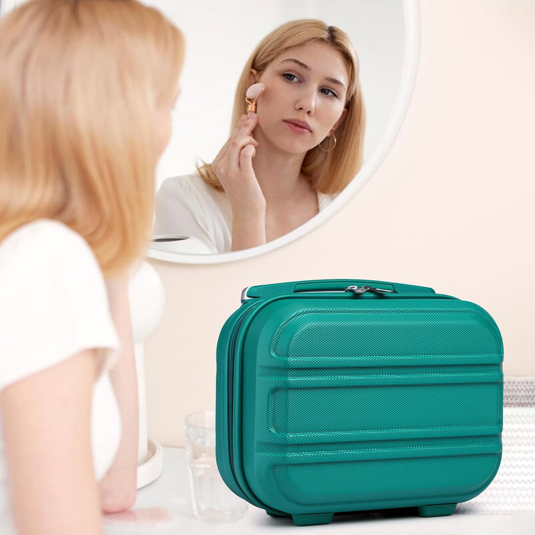 Kono Kosmetikkoffer Schminkkoffer Box Organizer Beauty Case, türkis, 30,5 cm, Kosmetikkoffer Türkis