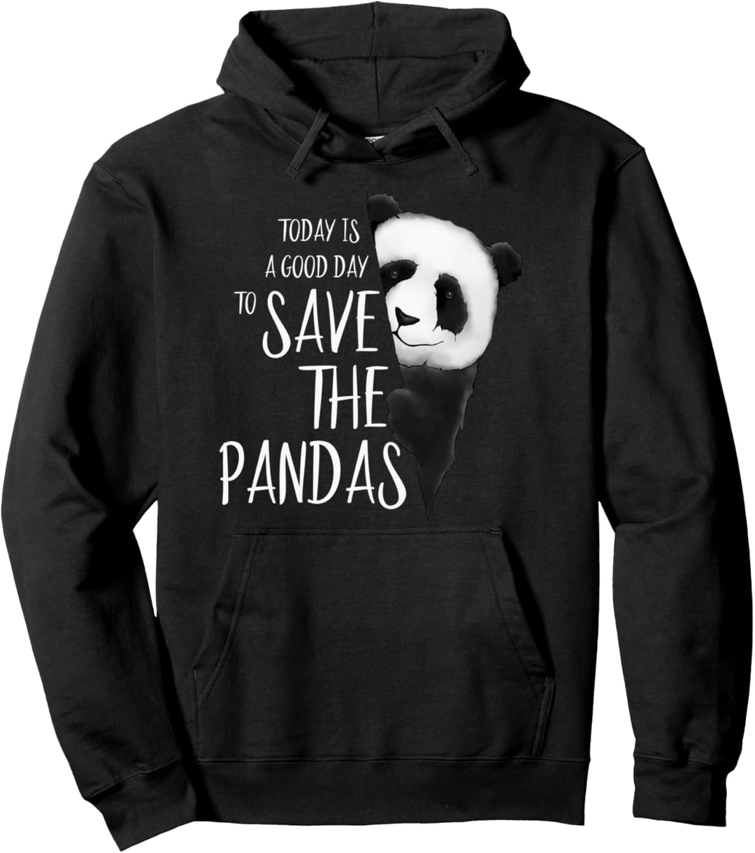 Ein guter Tag Pandas zu retten Tierschutz Pandabären Panda Pullover Hoodie