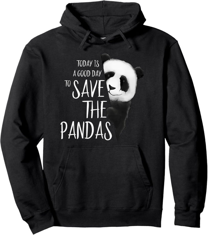 Ein guter Tag Pandas zu retten Tierschutz Pandabären Panda Pullover Hoodie