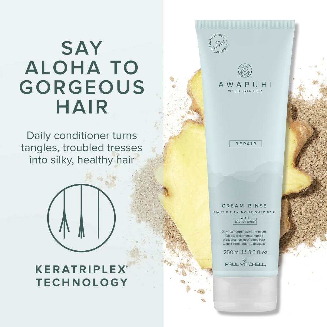 Paul Mitchell Awapuhi Wild Ginger Keratin Cream Rinse - Haar-Conditioner für trockenes, strapazierte