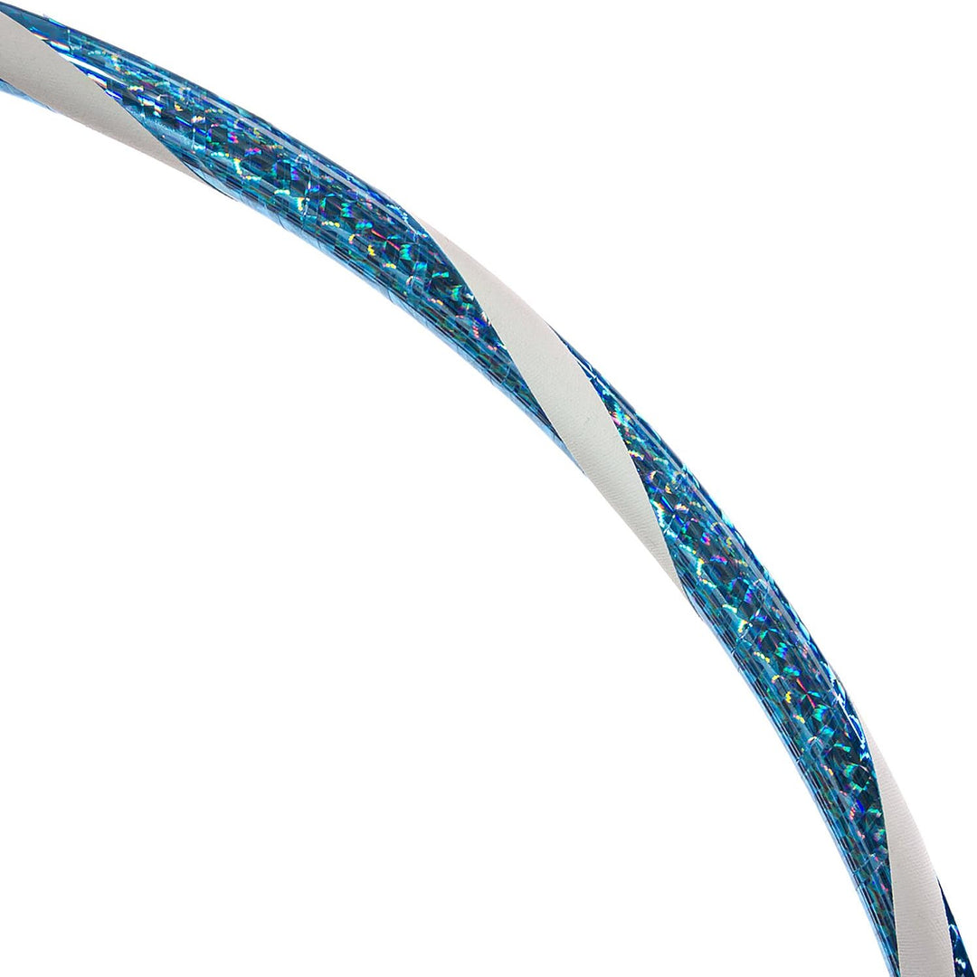 Funny Kinder Hula Hoop Reifen mit Hologramm-Muster Ø60cm Hologramm-Turquoise-Weiss, Ø60cm Hologramm-