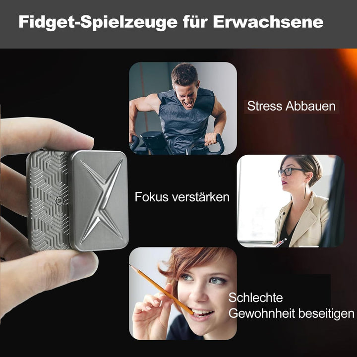 Vitoki Metall-Fidget-Slider für Erwachsene, magnetisches Fidget-Spielzeug mit All-Slide zur Linderun