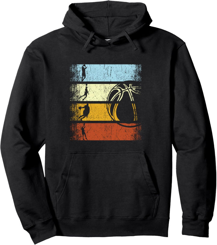 Basketball Sport Basketballer Trainer Retro Vintage Geschenk Pullover Hoodie