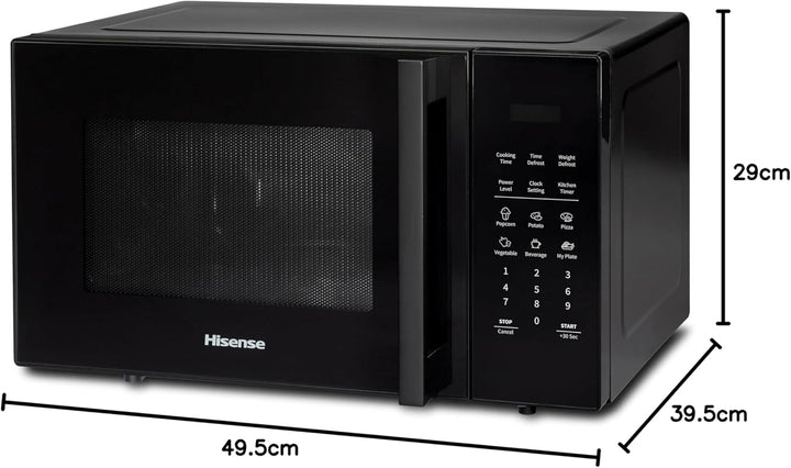Hisense H29MOBS9H Mikrowelle, 29 l, XL-Drehteller, 11 Leistungsstufen, Eco-Modus, automatische Progr