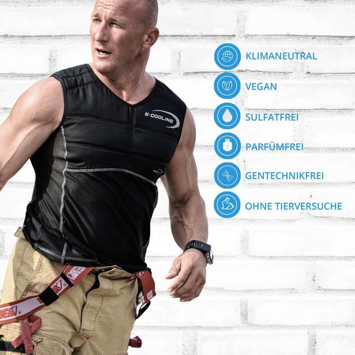E.COOLINE Powercool SX3 Kühlshirt ärmellos | kühlendes Shirt für Erwachsene | Klimaanlage zum Anzieh