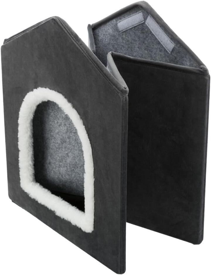 TRIXIE Höhle Livia - dunkelgrau/weiss 38 × 41 × 44 cm, dunkelgrau/weiss 38 × 41 × 44 cm