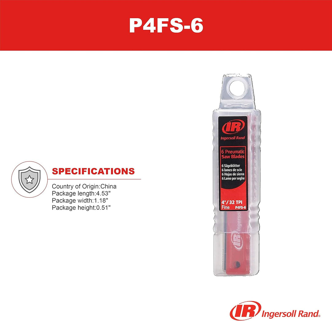 Ingersoll Rand Satz P4FS-6 mit 6 variablen Sägeblätter für Druckluft Säge, Sägeblätter Ersatzteil un