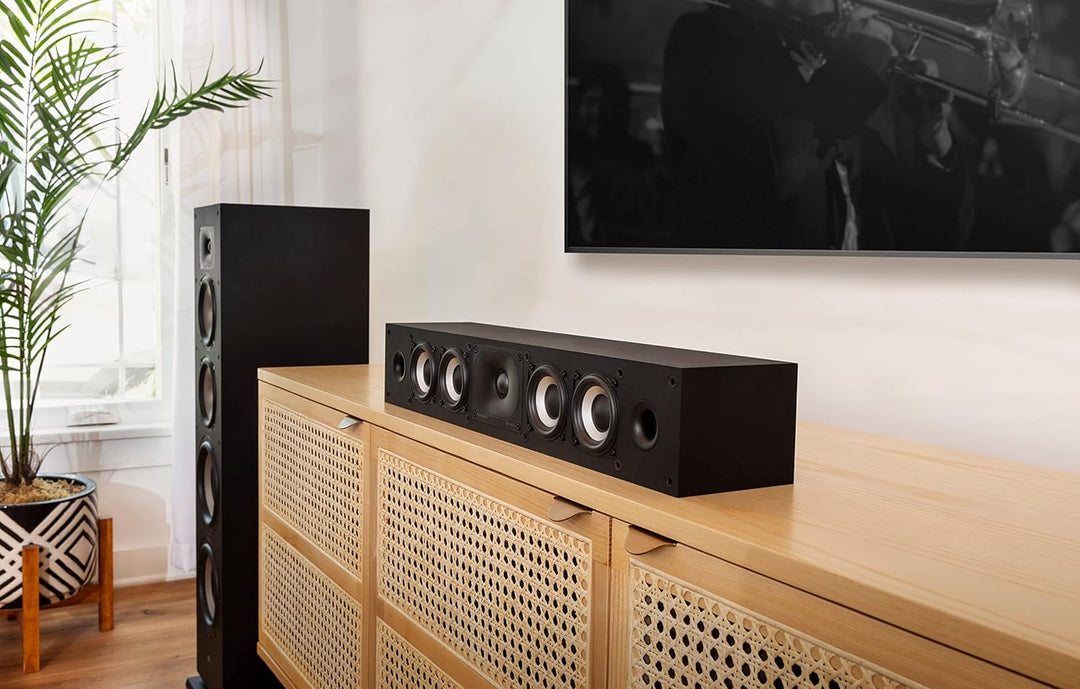 Polk Audio Monitor XT35 schlanker Center Lautsprecher, Hi-Res Zertifiziert, kompatibel mit Dolby Atm