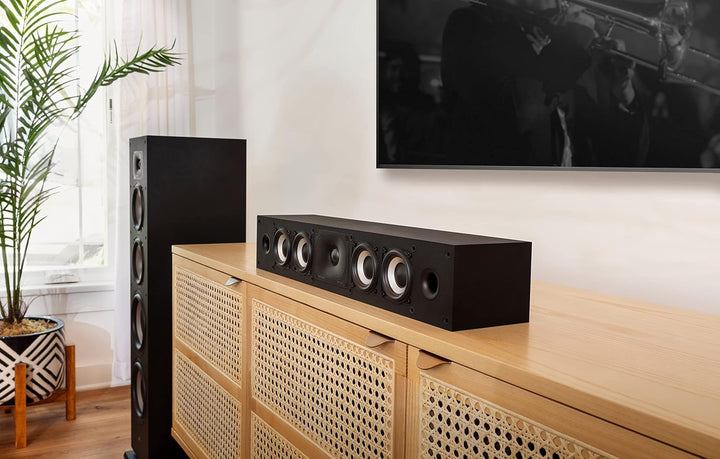 Polk Audio Monitor XT35 schlanker Center Lautsprecher, Hi-Res Zertifiziert, kompatibel mit Dolby Atm