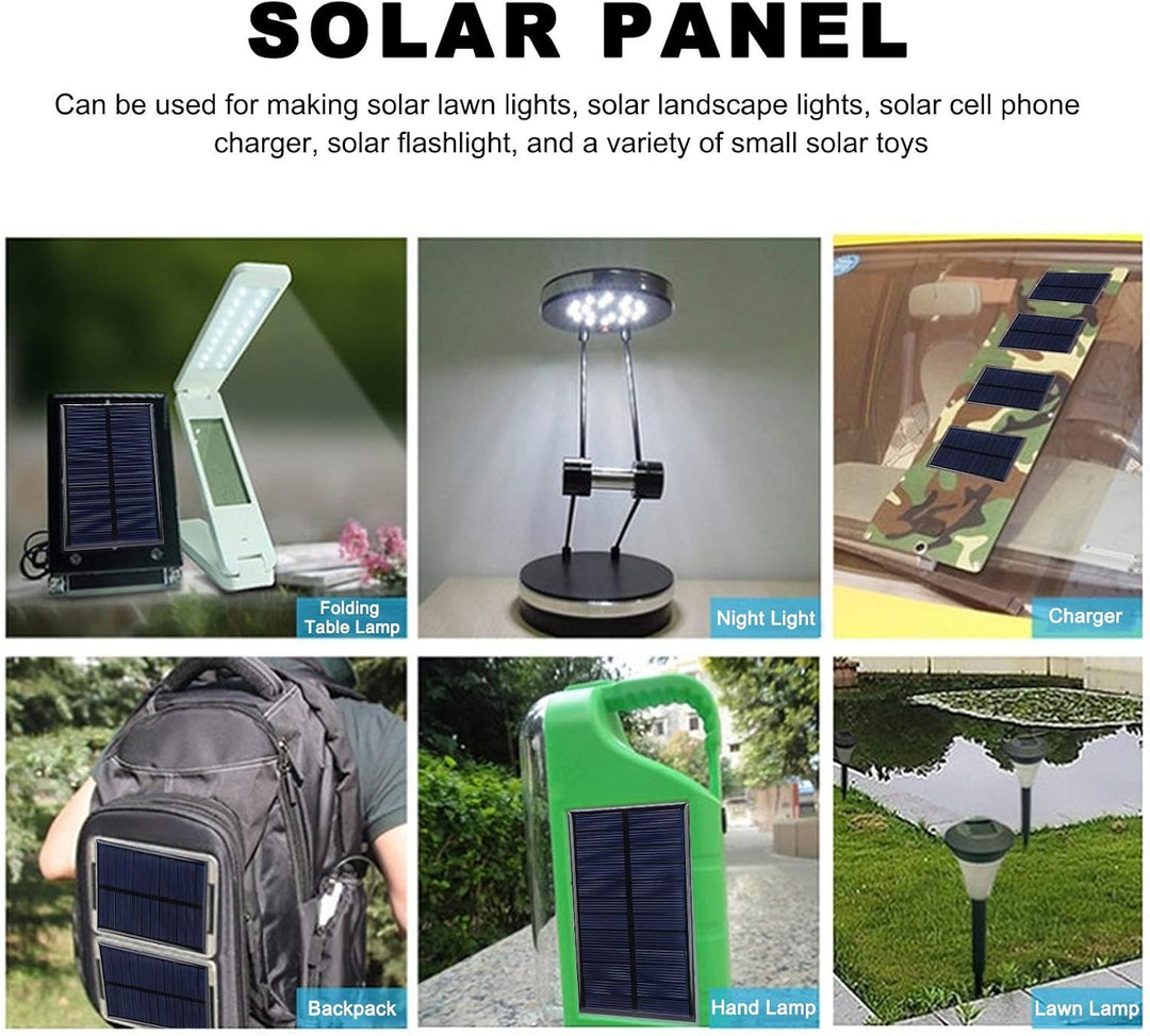 Mini Solarpanel DC 6V 1W, Kleine Solarzelle Panel Mikro Sonnenkollektor Module mit 30 cm Kabel, für