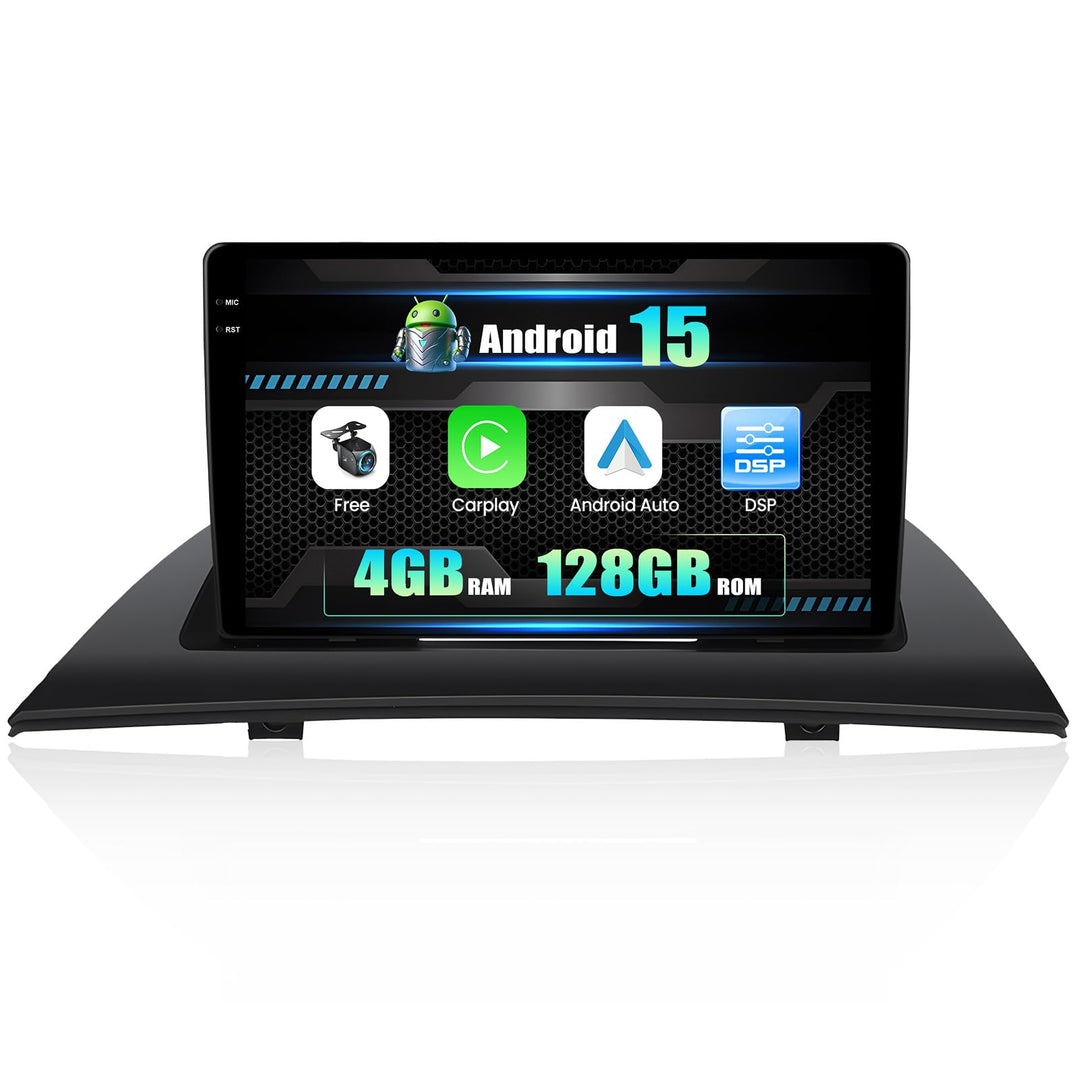 CAMECHO Android 15 4G+128G Carplay Autoradio für BMW X3 E83 (2004-2012) mit Carplay Android Auto Nav