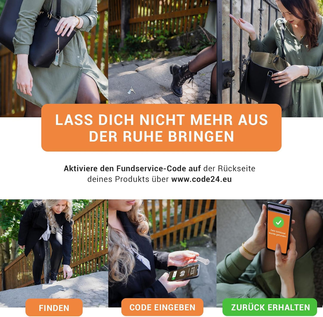 Einkaufswagenlöser ® 5er Set/Schlüsselanhänger Einkaufschip mit Schlüsselfundservice/Abziehbarer Ein