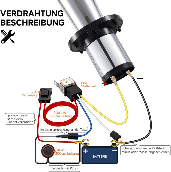 FARBIN Oldtimer Hupe 12V Ahooga Retro Hupe Kit Klassische Vintage Signalhorn Alte für Auto LKW Motor