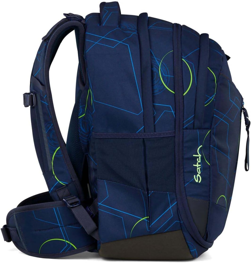 Satch Match Schulrucksack Set 3tlg. inkl. Schlamperbox und Sporttasche Blue Tech, Blue Tech