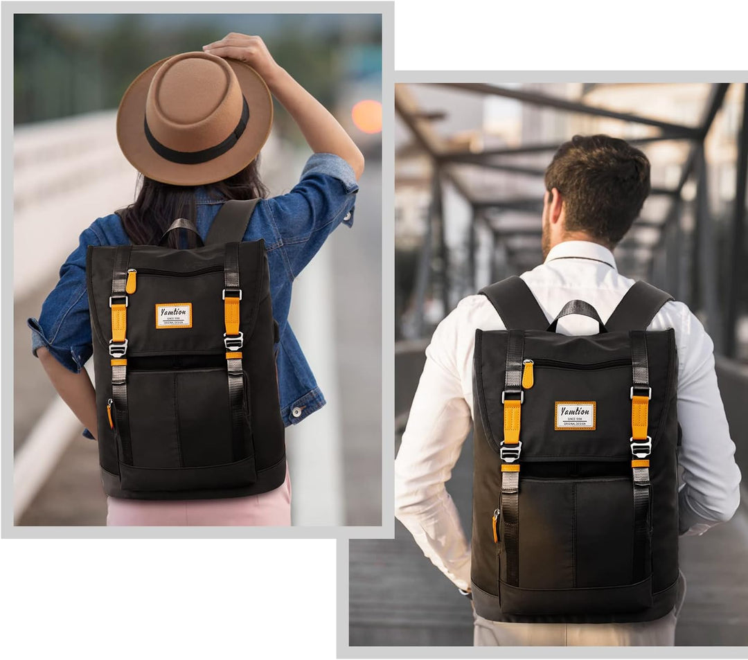 YAMTION Laptop Rucksack Herren mit 17 Zoll Laptopfach,Schulrucksack Jungen Teenager Schultasche mit