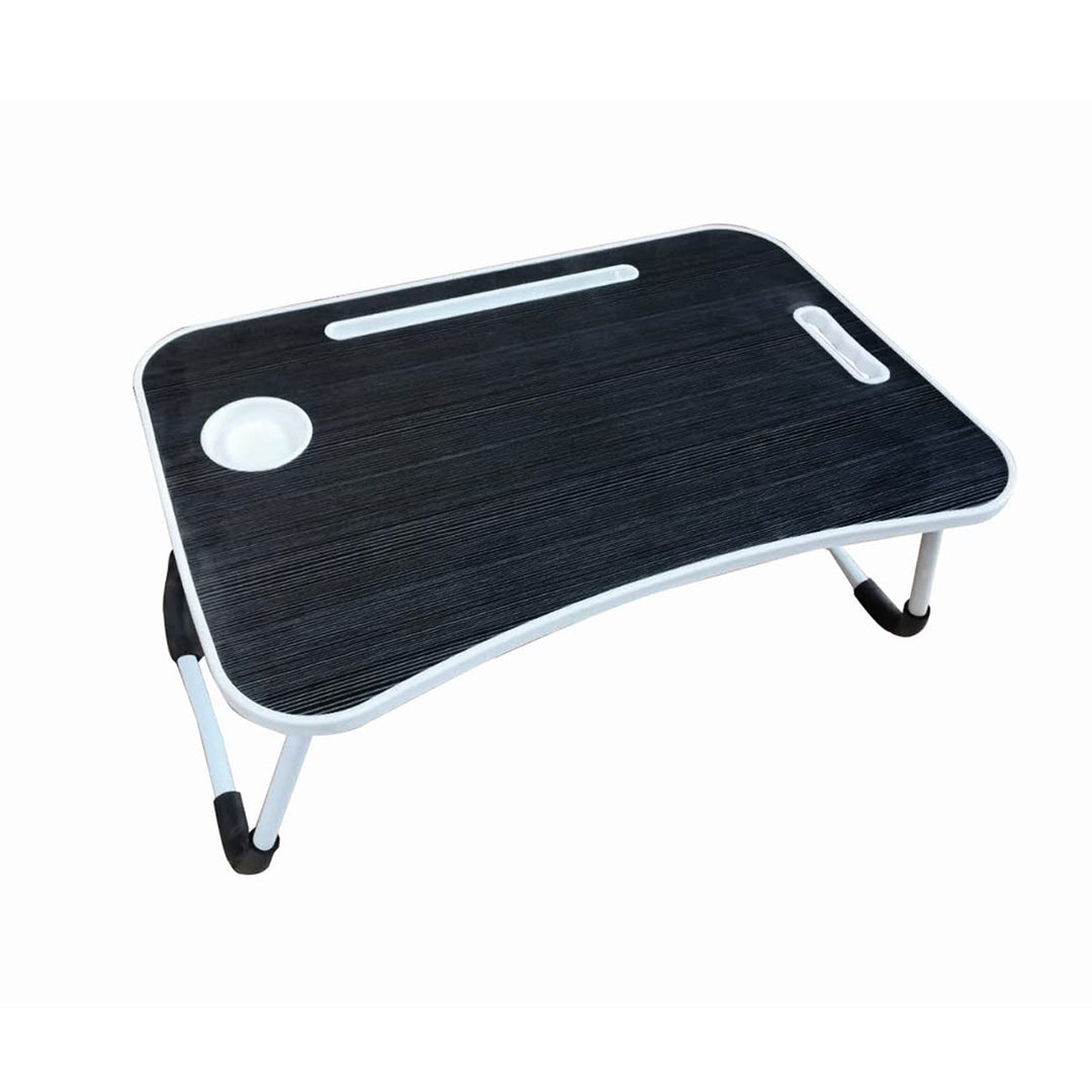 PrimoLiving klappbarer Laptoptisch mit Tassenhalterung - Handy-/Tabletschlitz Laptop Tisch für Couch