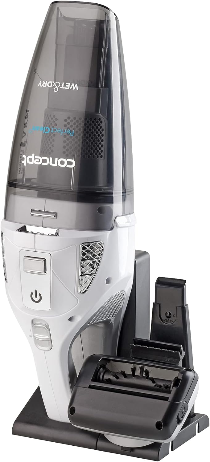 CONCEPT Hausgeräte, Concept Handstaubsauger VP4370 Perfect CLEAN 14,8 V Wet and Dry, Weiss, 0.45 lit