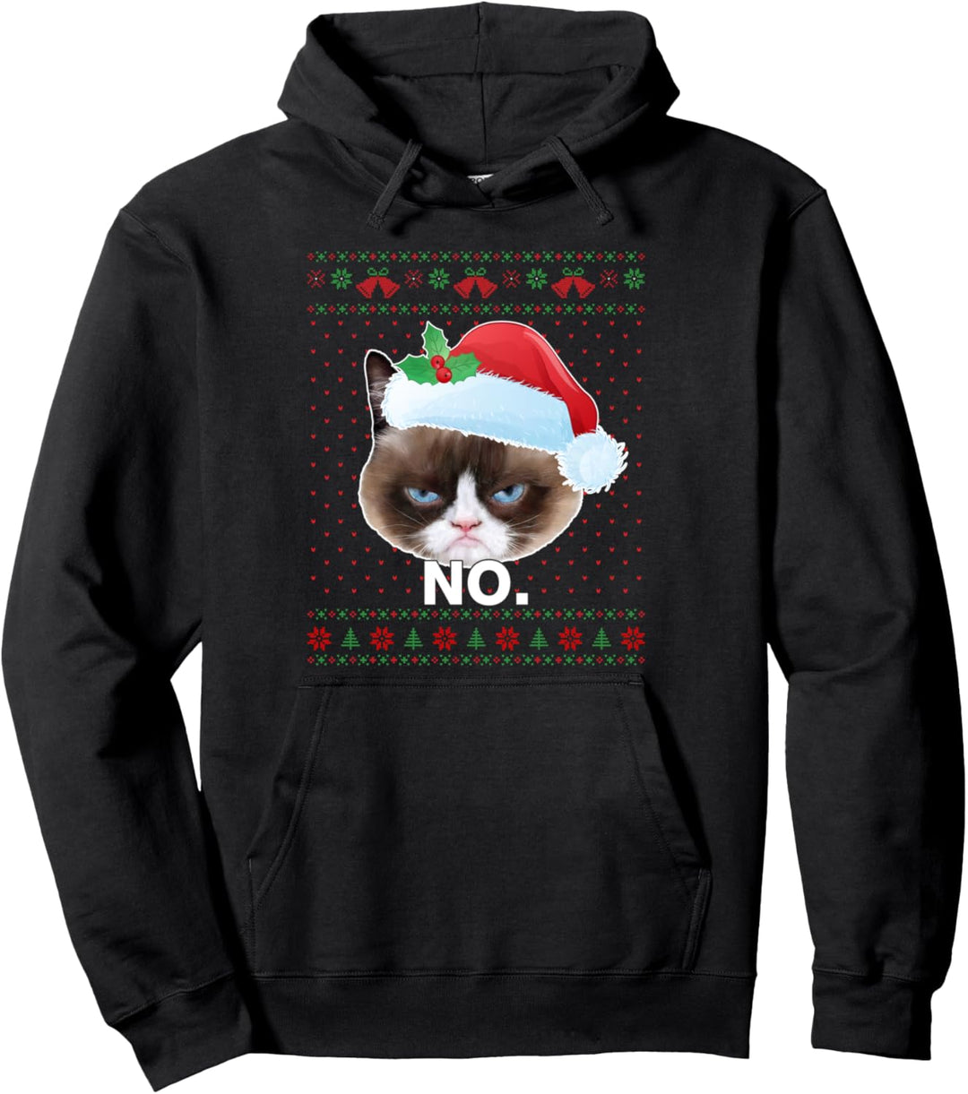 Katze hässlicher Pullover Weihnachten Santa Cat Funny Pullover Hoodie