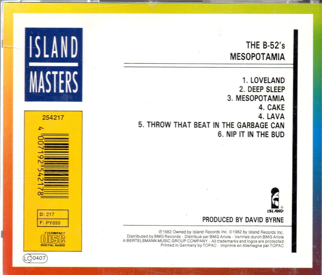 Mesopotamia (1982), Audio-CD