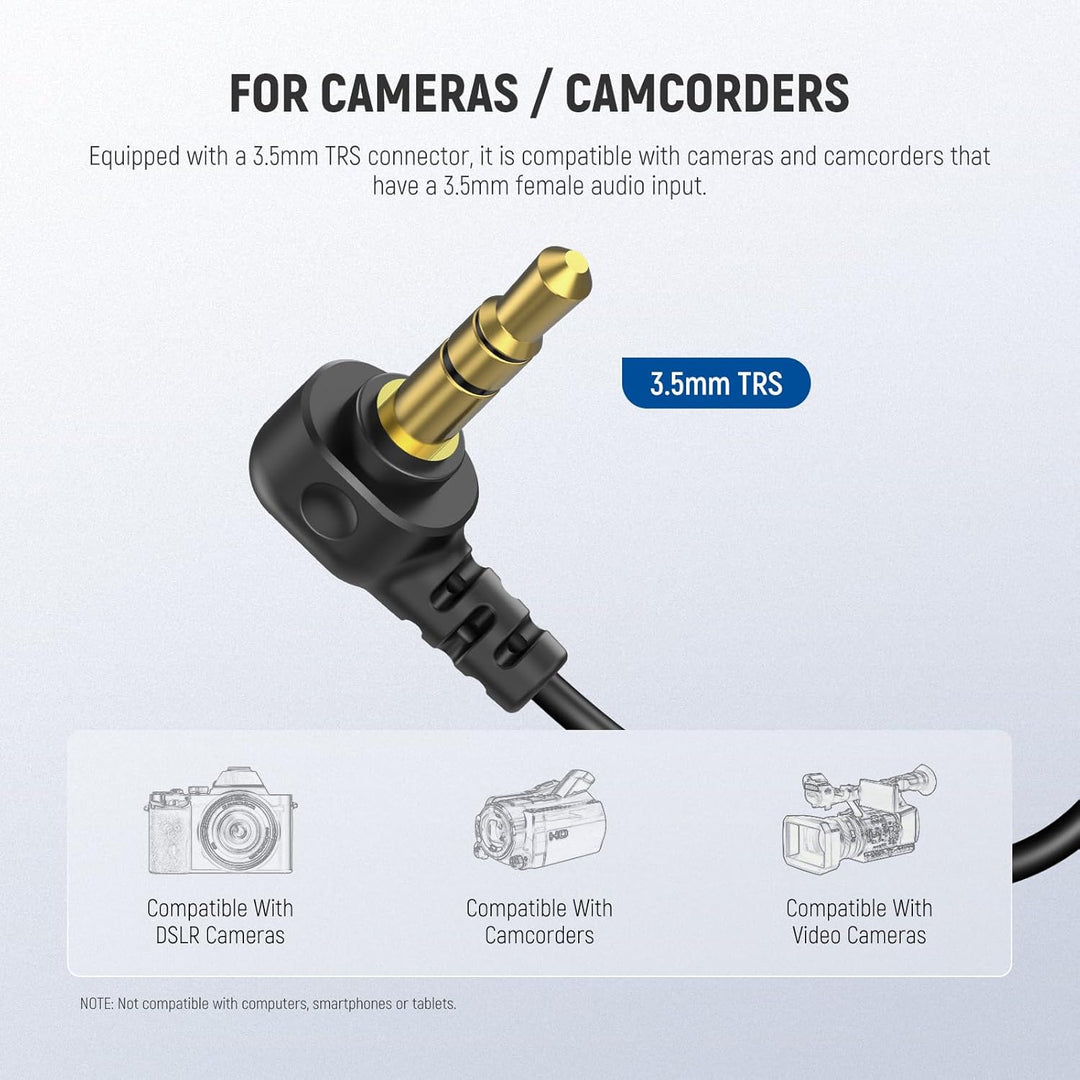 NEEWER Mini Lavalier Mic, 2er Pack, 2m Clip On kabelgebundenes Kondensator Ansteckmikrofon mit 3,5mm