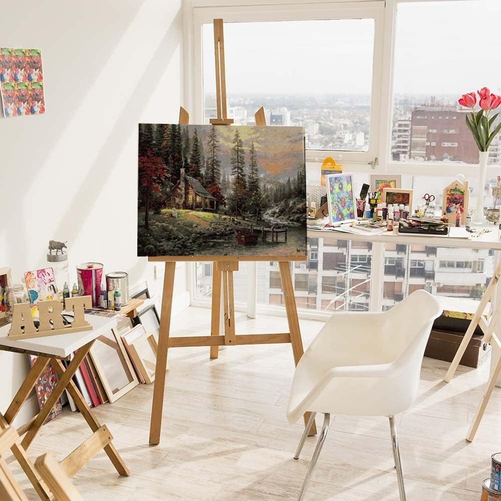 Artnapi Malen nach Zahlen Erwachsene mit Rahmen | DIY Handgemalt | Haus in den Bergen | Kit für Anfä
