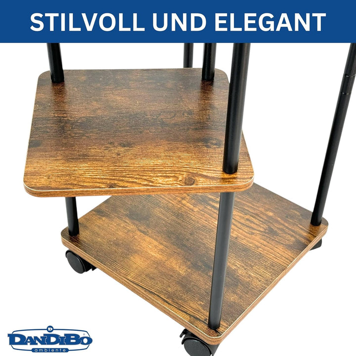 DanDiBo Blumentreppe Indoor Metall Schwarz 5 Etagen 96580 Blumenregal Pflanzenständer Modern Blumens