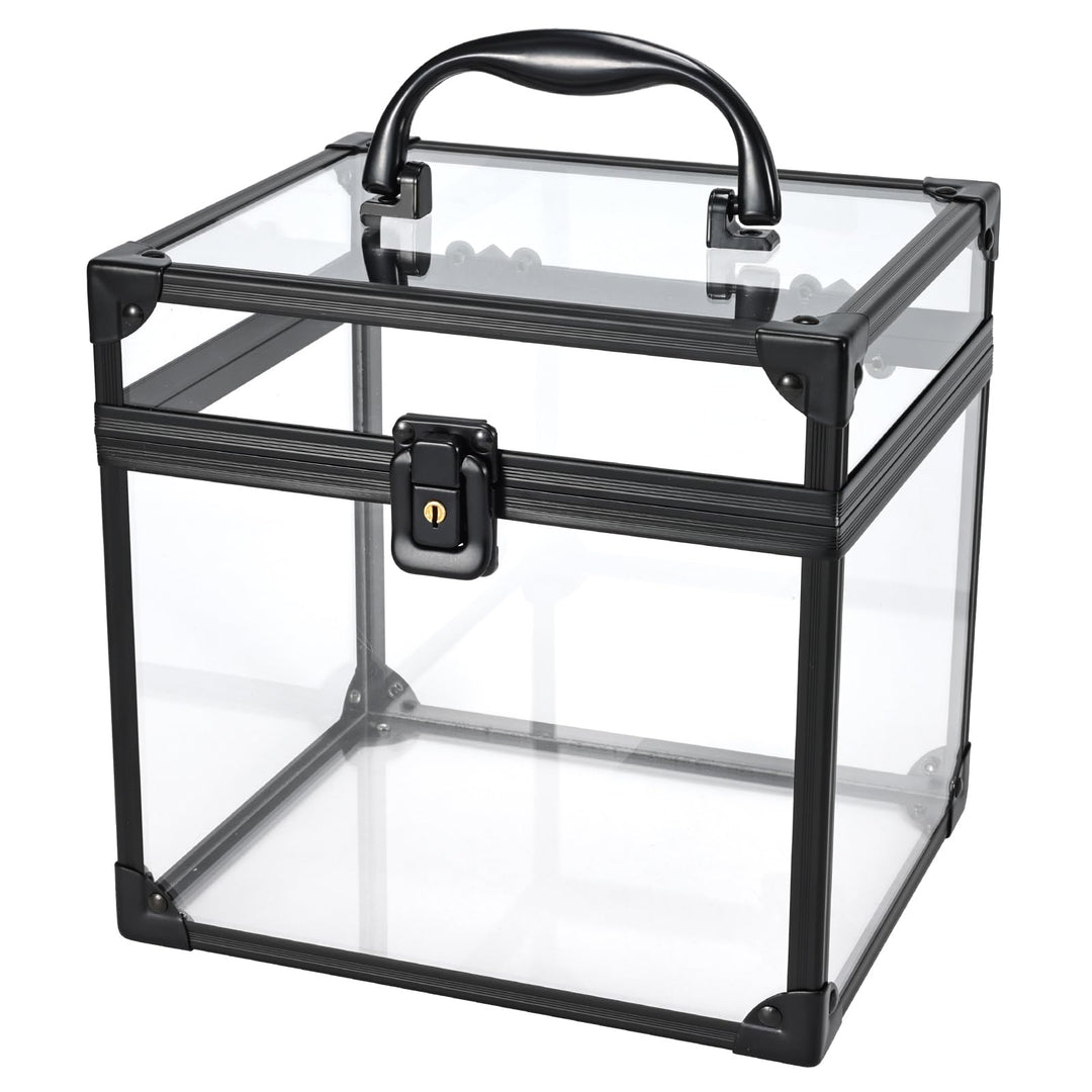 Kosmetikkoffer Transparenter Make Up Koffer Schminkkoffer Tragbare Beauty Case Schaukasten Vitrine A