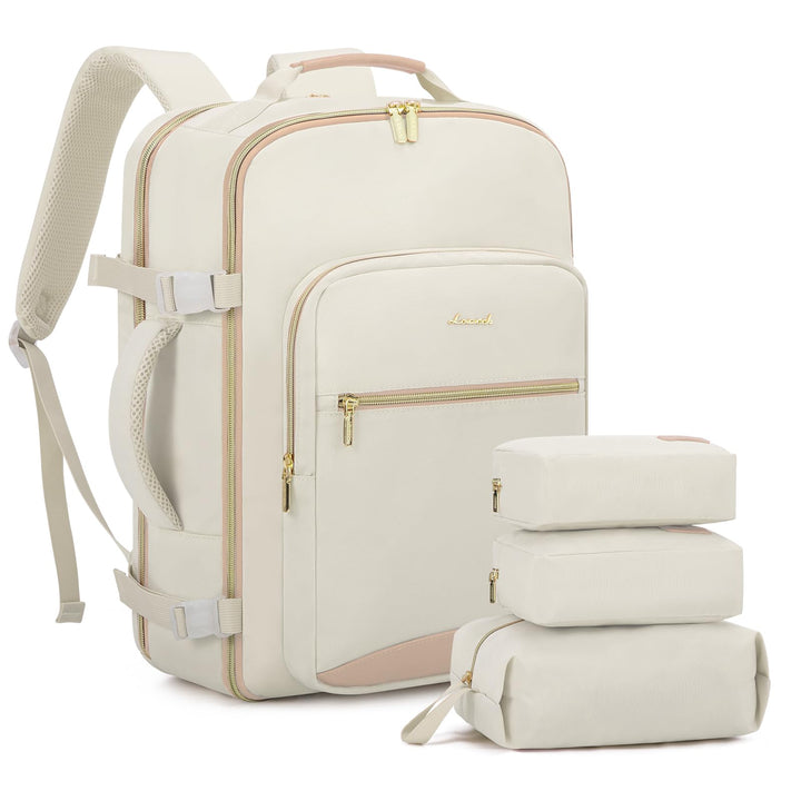 LOVEVOOK Handgepäck Rucksack, 40L Gross Reiserucksack Damen Flugzeug Koffer 45x36x20, Wasserdicht Tr
