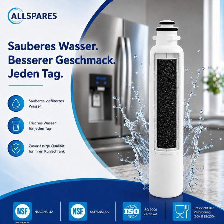 AllSpares Wasserfilter für Kühlschrank Ultra Clarity Pro geeignet für Bosch Siemens Neff 11032518 /