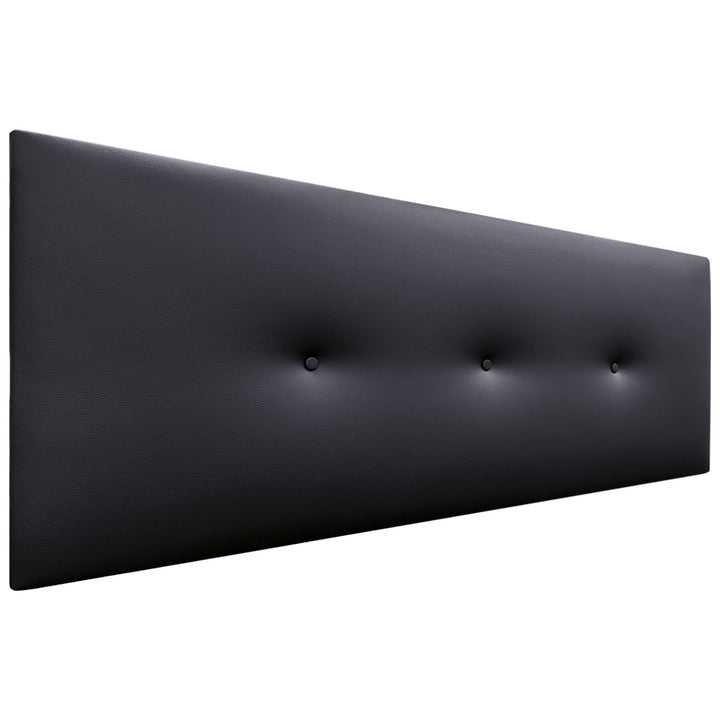 DHOME Kunstleder oder Acualine Stoff Kopfteil einfarbig mit Knöpfen gepolstert HIGH Range Luxus Bett