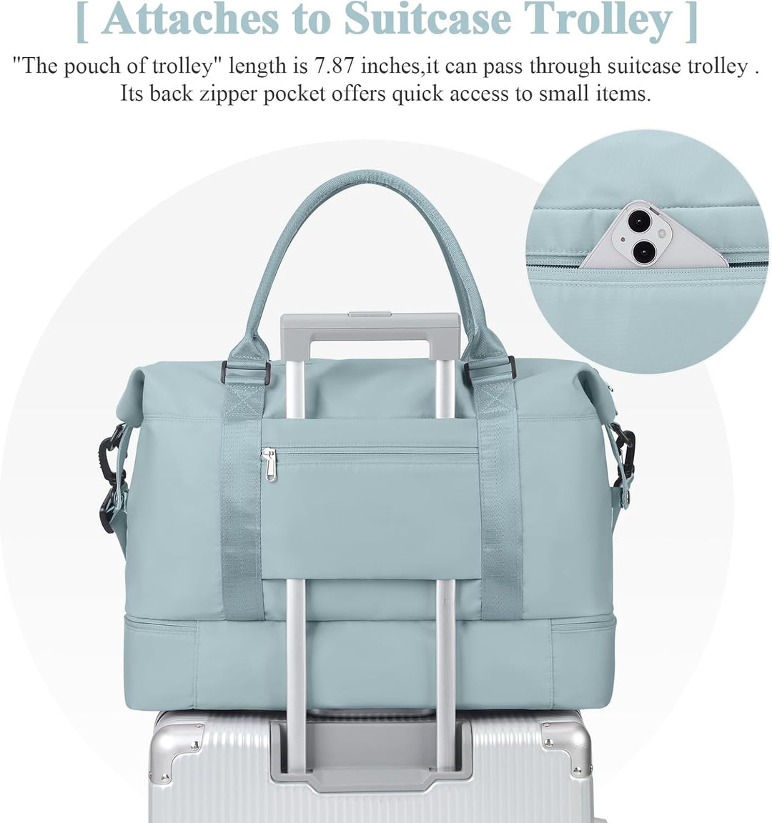 Reisetasche Damen Handgepäck Tasche Sporttasche Weekender Bag Schwimmtasche Wasserdicht Travel Bag D