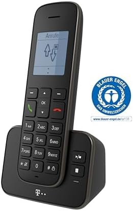 Telekom Sinus A207 Schnurlostelefon (mit Anrufbeantworter) schwarz Telefon mit Anrufbeantworter