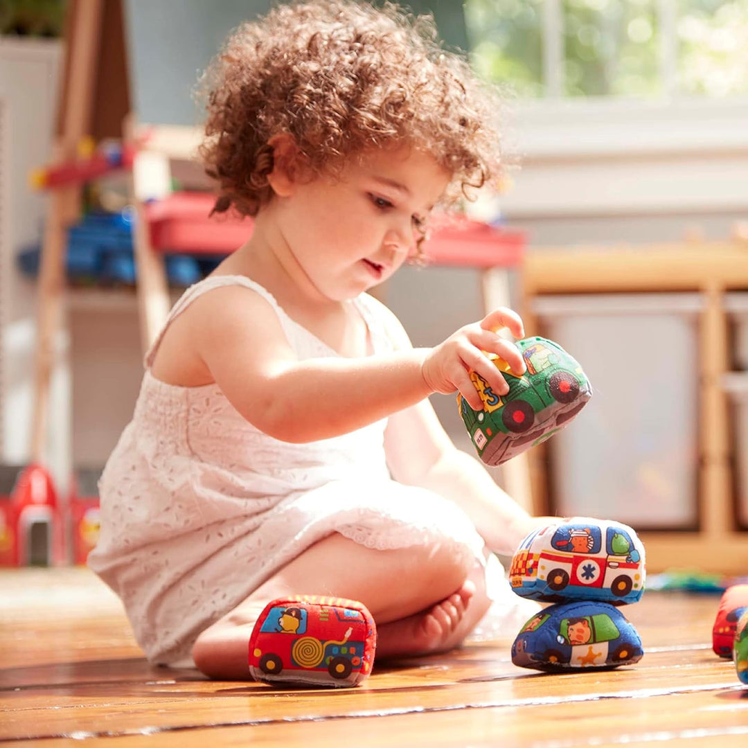 Melissa & Doug Städtespielmatte für unterwegs (49 cm x 36 cm) mit 9 weichen Fahrzeugen