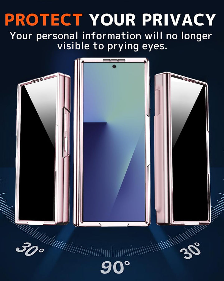 NINKI für Samsung Galaxy Z fold 7 Hülle mit Stift, fold7 case mit Privacy Screen, Scharnier fold7 sc